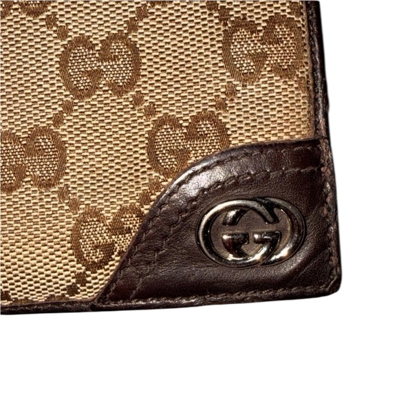 Gucci GG Guccissima Vintage Bifold Leather and Canvas Wallet - Picture 4 of 9